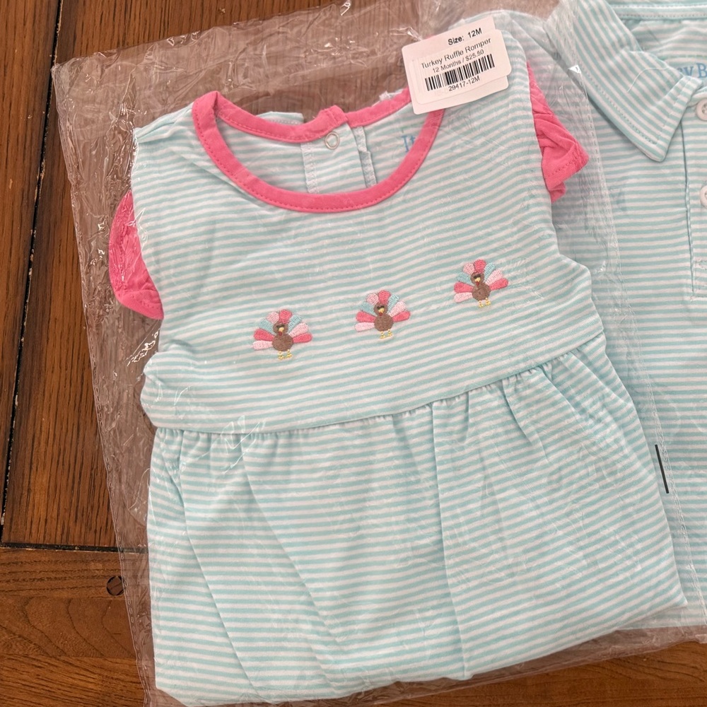 Striped Blue and Pink Kids One Piece